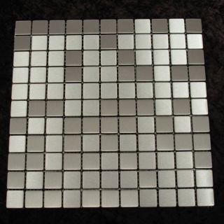 Stainless Steel Metal 1x1 Square Tile Brushed Mosaic