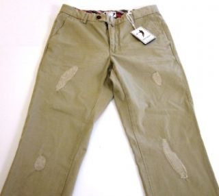 Michael Bastian for Gant Destroyed Safari Khaki Chino Pants 34