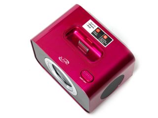 iLive ICP211P Clock Radio with 30 pin Dock for iPod/iPhone   Pink