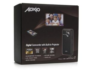 Adxio ADV J6 1080p HD Digital Camcorder with Built in Pico Projector