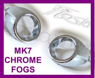   MK7 MK8   CHROME FOG LIGHT SURROUNDS TRIM 2008 0N ZETEC TDCi