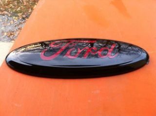 FORD 7 Grille/Tail​gate Emblem,9,STIC​KS ONBLACK RED LETTERS 