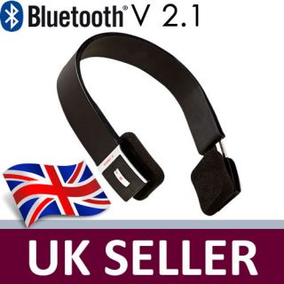 Bluetooth 2.1 Wireless Stereo Headphones BTH002 NEW UK iPhone 4/4s 
