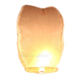 10 Colors Wishing Lanterns Chinese Paper Sky Floating Fire Candle Lamp 