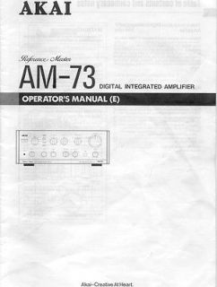 Akai AM 73 Reference Master digital amplifier mega rare ORIGINAL owner 
