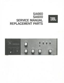 jbl sa600 and sa660 amplifier service manual 58 pages time