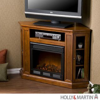 BALDWIN Espresso Electric Fireplace 50 Flat Screen Tv Stand Media