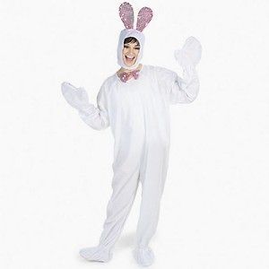 adult easter bunny costume white rabbit new suit ears time