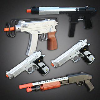 New Lot 5 Airsoft Guns Combo Set Shotgun Uzi Beretta Pistol Handgun w 