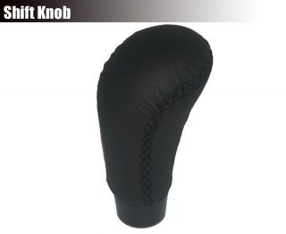 Universal Black Leather Car Manual Gear Stick Shift Knob Shifter #5179 