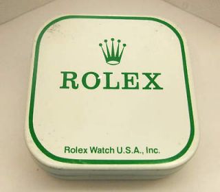 1971 vintage rolex watch part tin box display container time
