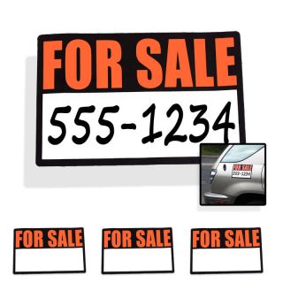 3pc High Visibility Magnetic For Sale Signs Cars Trucks 8 x 12 In FAST 