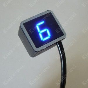 Blue LED Universal Digital Gear Indicator Motorcycle Display Shift 