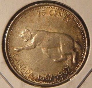 1967 canadian 25 cents silver scarce canad a time left