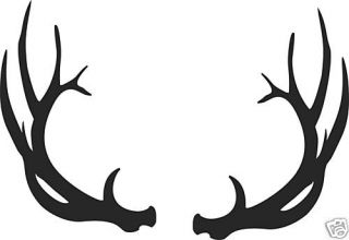 large 7 pt elk antlers large decal bow arrow deer