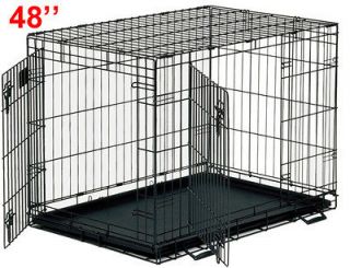 newly listed foldable folding wire dog cage pet crate 48