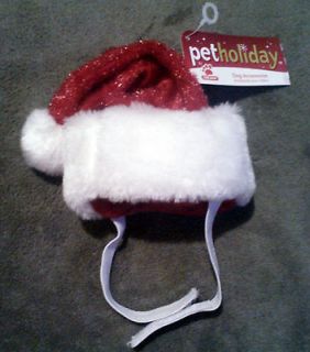 Top Paw Pet Holiday Talking Santa Christmas Dog Hat Red/White One 