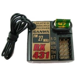SANWA Micro FM 75 MHz Receiver #RX 431 (RC WillPower) Airtronics 4ch 