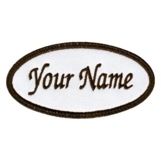 custom embroidered name tag sew on patch e time left