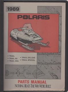 1989 POLARIS SNOWMOBILE TRAIL, TRAIL ES/SKS/DELUXE/​SPECIAL PARTS 