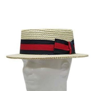 classic boater bleach skimmer straw hat men s 7 one