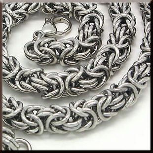 COOL BYZANTINE CHAIN Stainless Steel Link Necklace 26 120g NEW