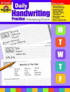 Daily Handwriting Practice Contemporary Cursive by Evan Moor 2000 