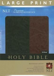 Premium Slimline Reference Bible NLT, TuTone 2007, Hardcover, Large 