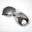 RETRO 80s Style Mirrored Silver Aviator Sunglasses BNWT/NEW Vtg Style 