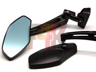 BLACK MOTORCYCLE SPORTS SIDE REARVIEW MIRRORS FOR HAYABUSA ZX14R ZX10R 