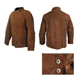 30 Full Length Welding Coat 100% Genuine Leather,Kevlar Thread Size 