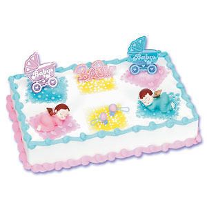 twins baby shower cake decorating kit topper decoration time left
