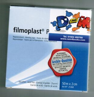 filmoplast p transparent archival book repair tape  23 78 