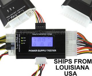 lcd pc power supply tester 20 24 pin 4 sata