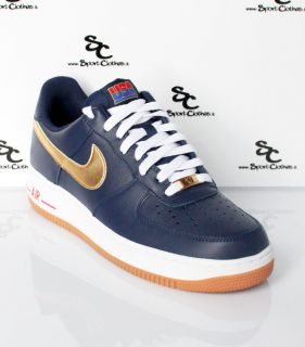 Nike Air Force 1 I USA Olympic mens lifestyle shoes navy white gold 