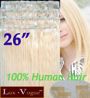 26 40pcs 100 % human hair 3m tape in extensions