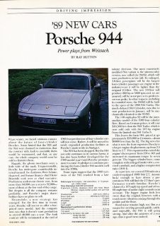 1989 Porsche 944   driving impression   Classic Article A76 B