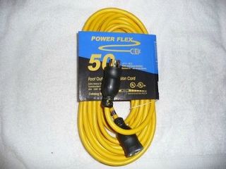 case  6  50 ft Outdoor .Power Flex extension cord 20 Amp 12/3 SJTW 