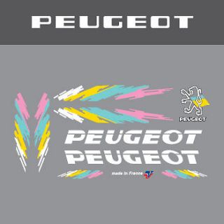 0384 peugeot bicycle frame stickers decals transfers time left $