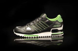 ADIDAS Men Athletic Running Shoes ZX 750 Black / Green G20232 Sz. 11 $ 