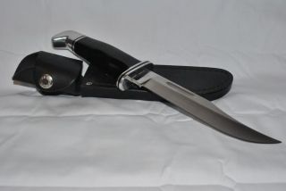 1992 buck 119 fixed blade knife with sheath unsharpened time