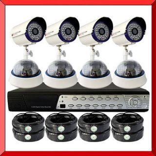 SONY CCD Cameras+8 CH H.264 CCTV Remote Mobile Review DVR 
