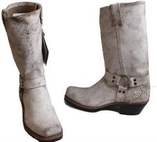 Frye Harness 12R Womens White Western Style Fashion Boots Medium