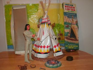 Marx   Johnny West series  INDIAN TEPEE+ GERONIMO+FREE ( accessories 
