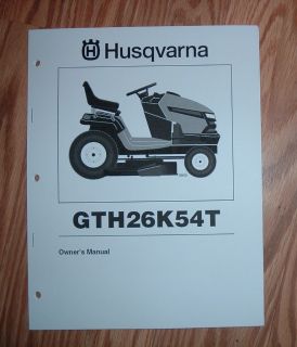 husqvarna lawn tractor gth26k54t owners manual time left $ 11