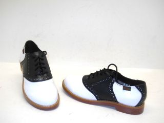 Bass Kids Enfield M Saddle Shoe Black/White Size 2.5M New!!