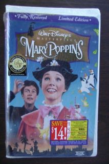 Walt Disney Masterpiece Mary Poppins  VHS  New & Sealed 1964 Fully 