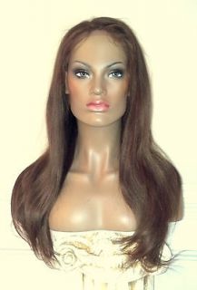 GLUELESS Indian Remy FULL Lace Wig   Yaki Straight Texture You can 