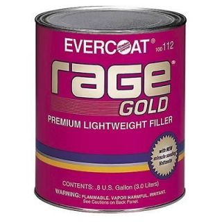 Fiberglass Evercoat Auto Body Filler Rage Gold 3.0 Liters Ea 112