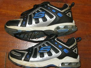 Skechers Sport Black Blue Gray Boys Shoes Size 11.5 11 1/2 VGUC